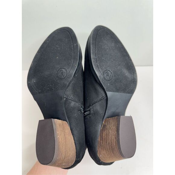 Bella Vita Booties Size 6 Black Comfort Boots Stacked Heel Padded Insole - Picture 8 of 8